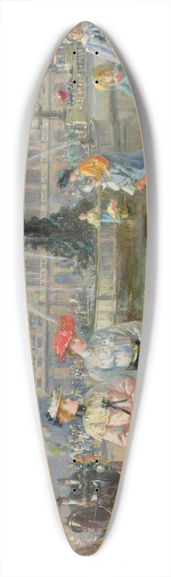Joaqun Pallars Allustante - La Place De La Concorde 39.3 inch art pintail longboard deck