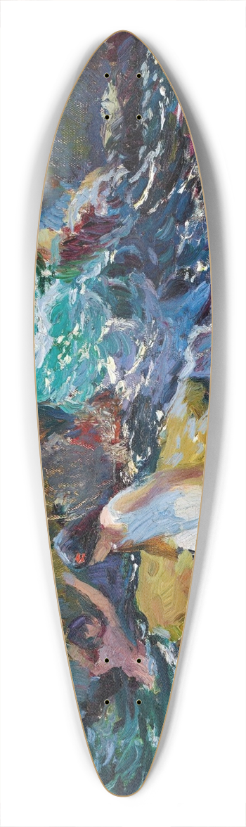 Joaqun Sorolla - Children On The Shore, Jvea 39.3 inch art pintail longboard deck