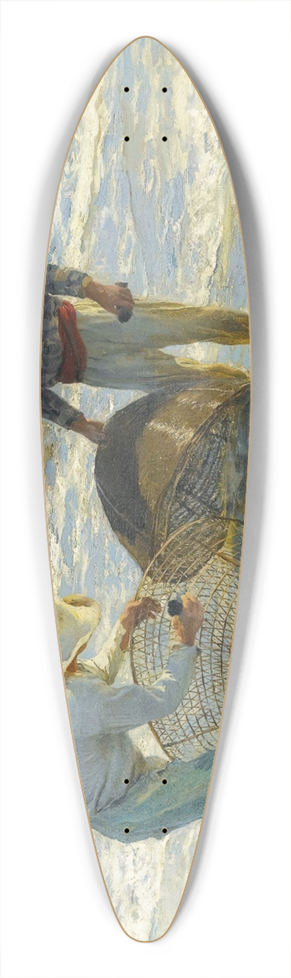 Joaqun Sorolla - Pescadores Valencianos (Valencian Fishermen) 39.3 inch art pintail longboard deck