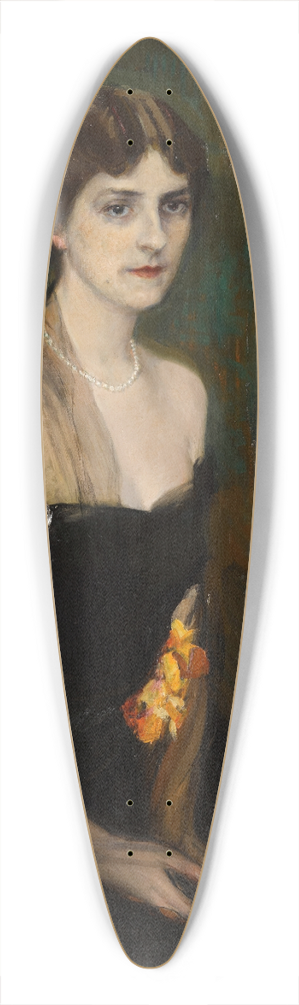 Joaqun Sorolla - Portrait of Mrs. Orville E. Babcock 39.3 inch art pintail longboard deck