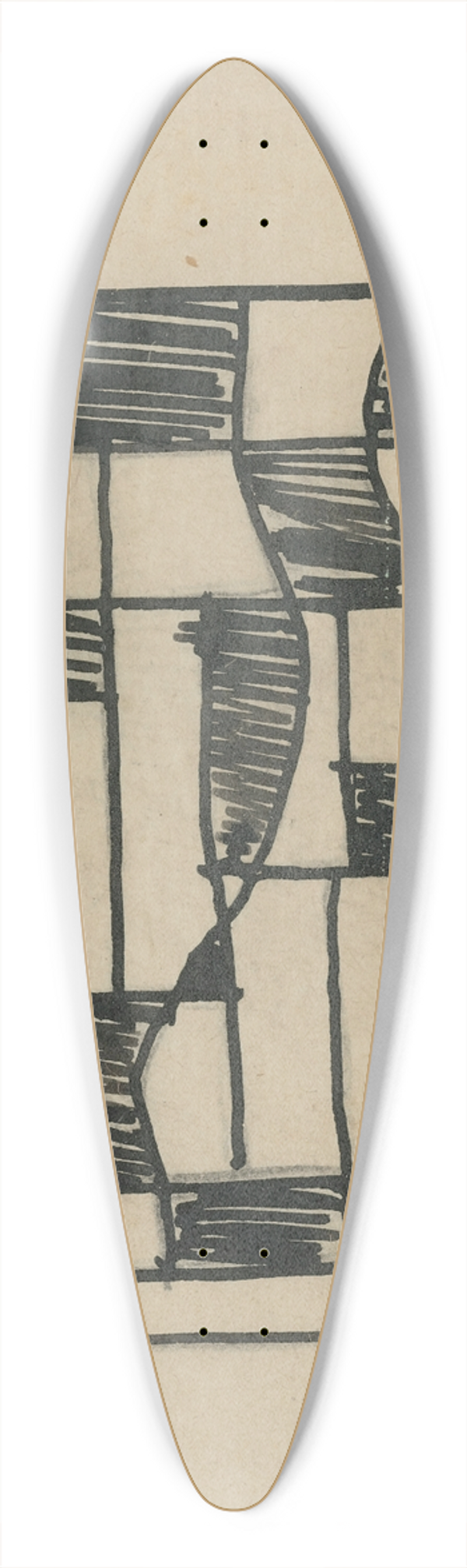 Joaqun Torres-Garca - Formas 39.3 inch art pintail longboard deck