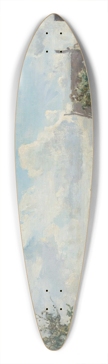 Johan Barthold Jongkind - Rue  Saint-Parize-Le-Chtel, Prs De Nevers 39.3 inch art pintail longboard deck
