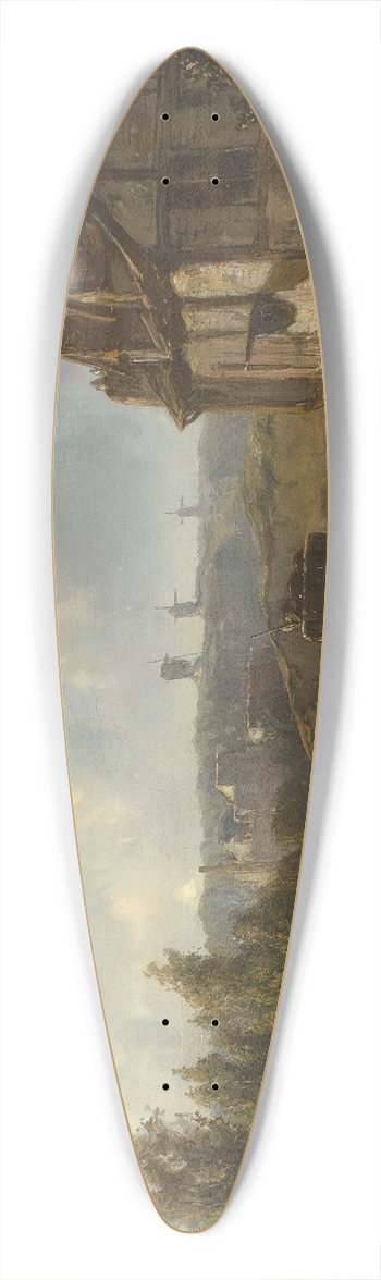 Johan Barthold Jongkind - View on Monmartre 39.3 inch art pintail longboard deck