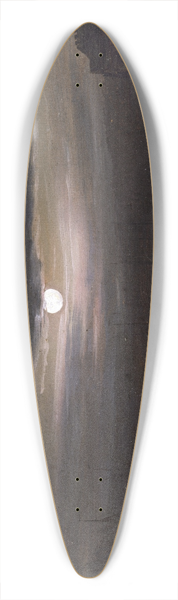 Johan Christian Dahl - The Elbe in Moonlight 39.3 inch art pintail longboard deck