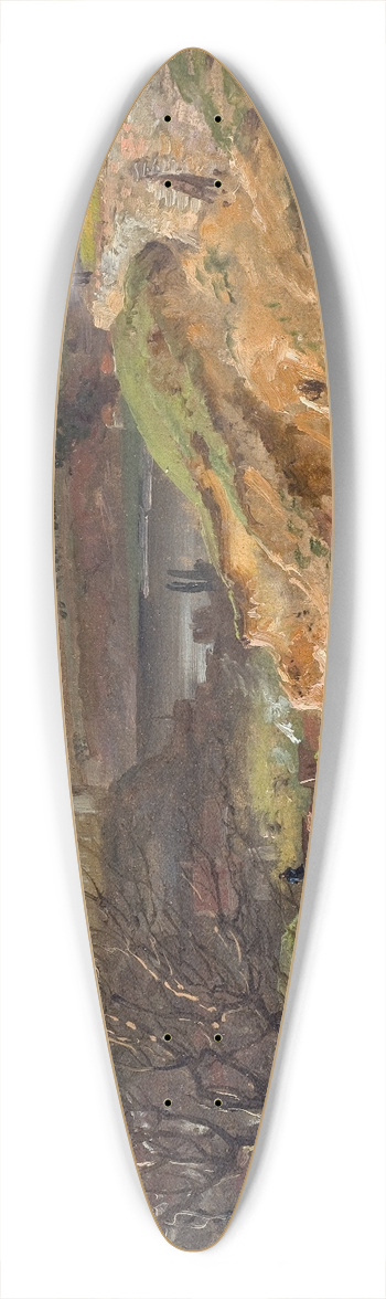 Johan Christian Dahl - View of Meissen.Study 39.3 inch art pintail longboard deck