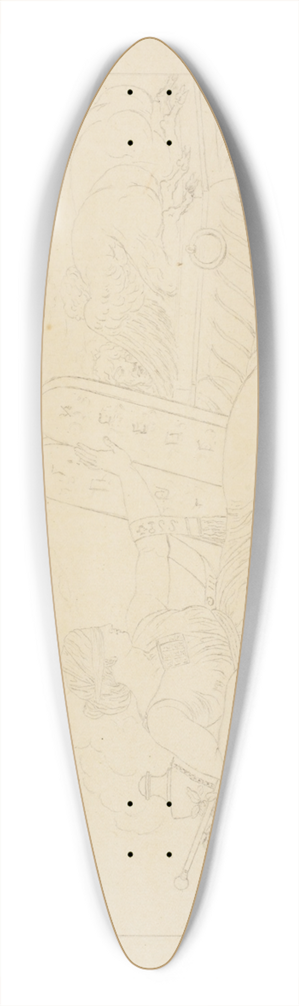 Johan Frederik Clemens - Johan Frederik Clemens 39.3 inch art pintail longboard deck