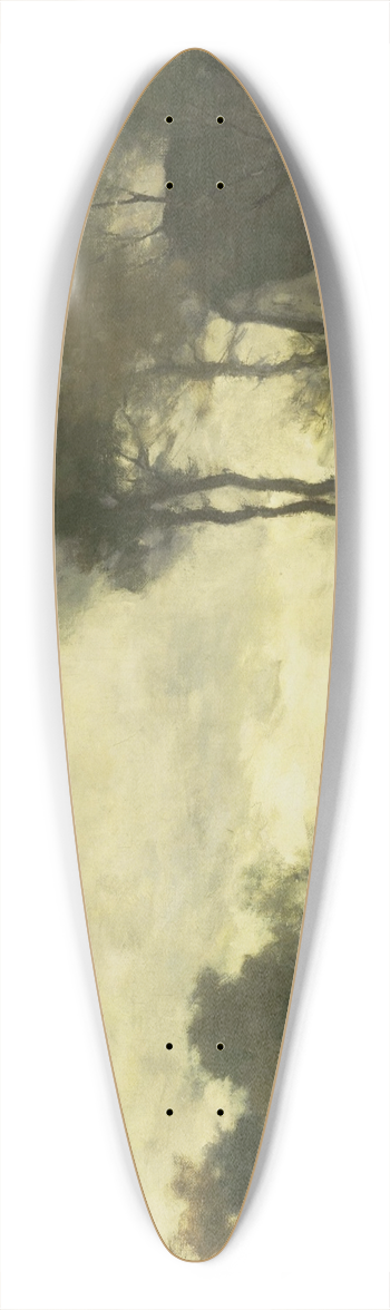 Johan Hendrik Weissenbruch - Landschap met boerderij bij een plas 39.3 inch art pintail longboard deck