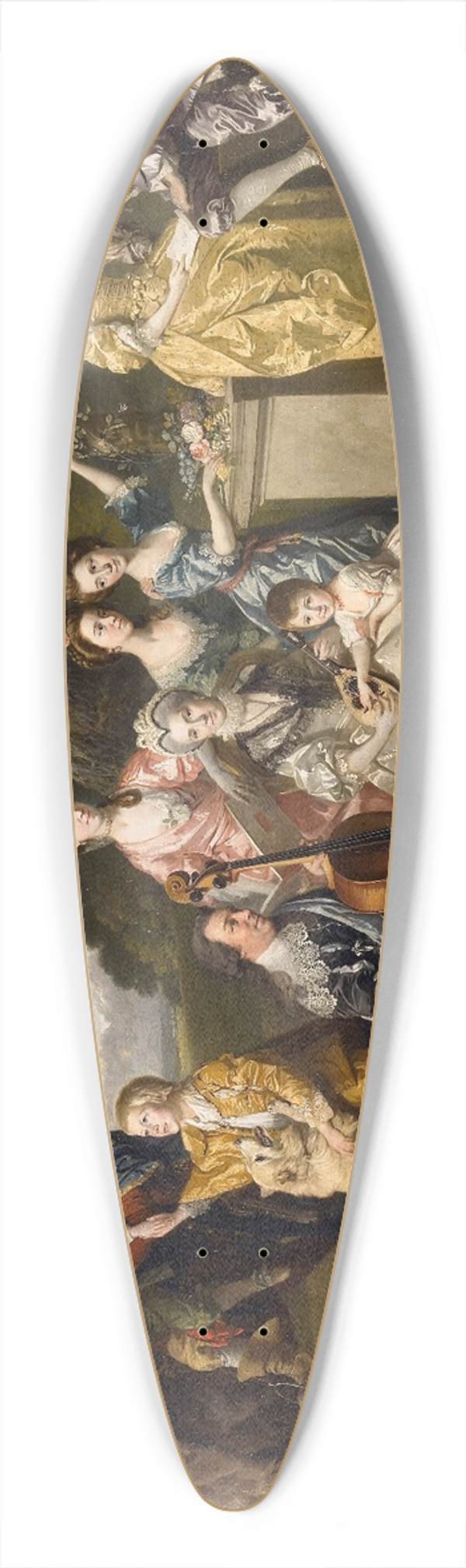 Johan Joseph Zoffany - The Family Of Sir William Young 39.3 inch art pintail longboard deck