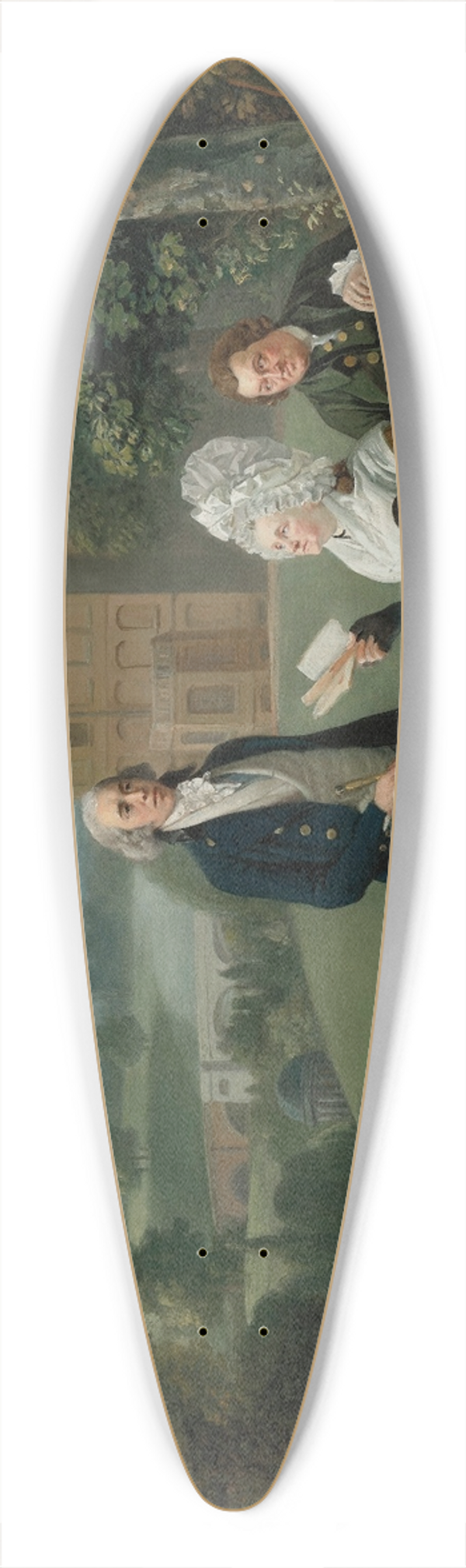 Johan Joseph Zoffany - The Sayer Family of Richmond 39.3 inch art pintail longboard deck