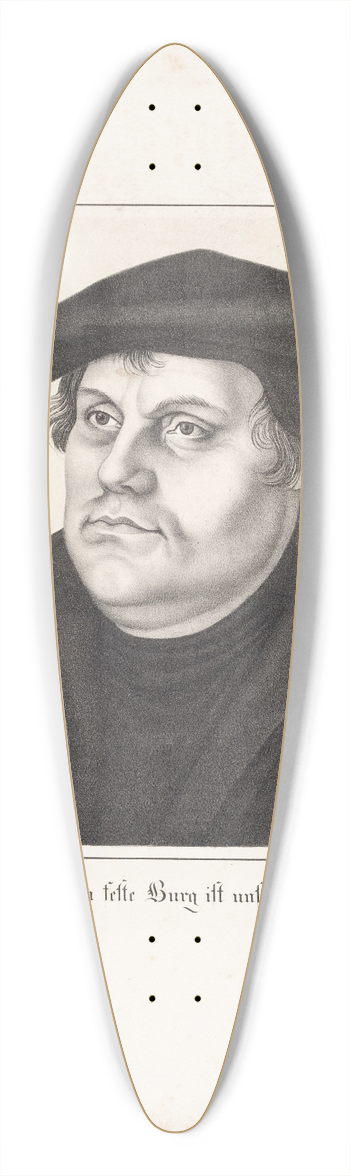 Johan Ludvig Lund - Martin Luther 39.3 inch art pintail longboard deck