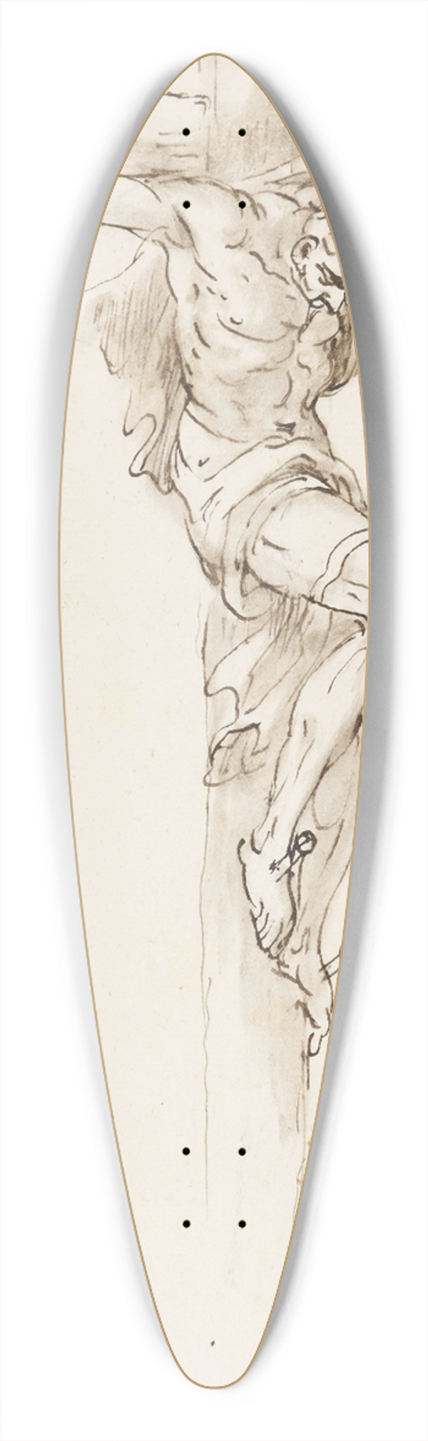 Johann Andreas Wolff - The evil thieves 39.3 inch art pintail longboard deck