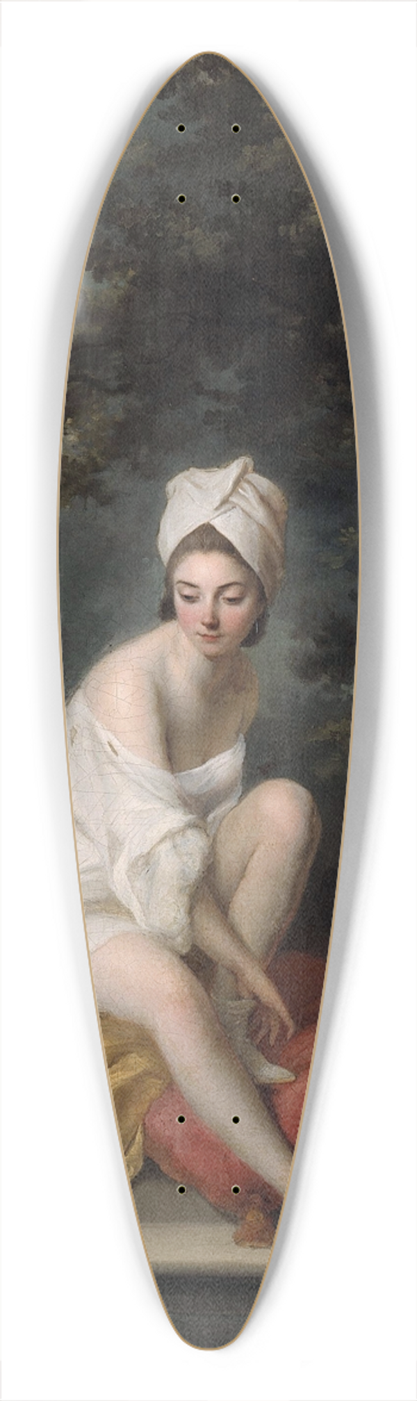 Johann Anton de Peters - La Baigneuse 39.3 inch art pintail longboard deck