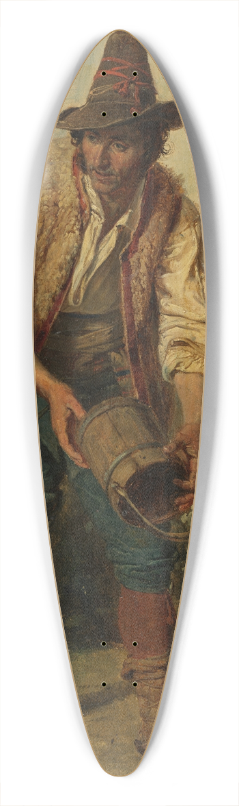 Johann Baptist Kirner - Italiener mit hohem Hut, einen hlzernen Eimer in den Hnden haltend 39.3 inch art pintail longboard deck