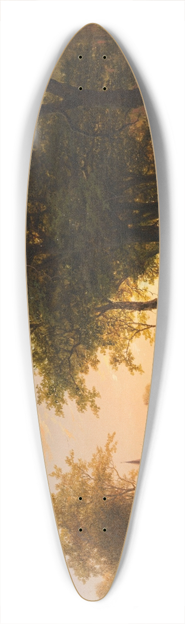 Johann Bernhard Klombeck - Waldlandschaft mit Teich 39.3 inch art pintail longboard deck