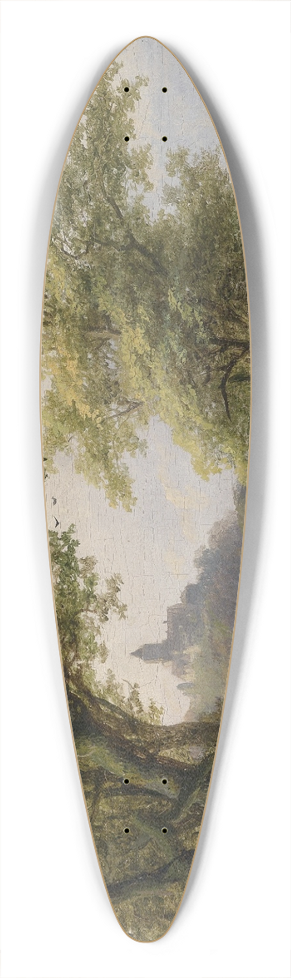 Johann Bernhard Klombeck - Wanderer am Bach 39.3 inch art pintail longboard deck