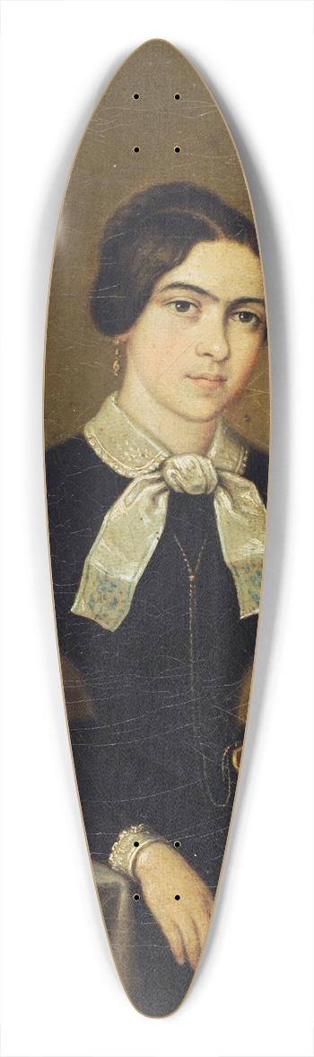 Johann Bucher - Portrait of Elisabeth Bierz-Pfister 39.3 inch art pintail longboard deck