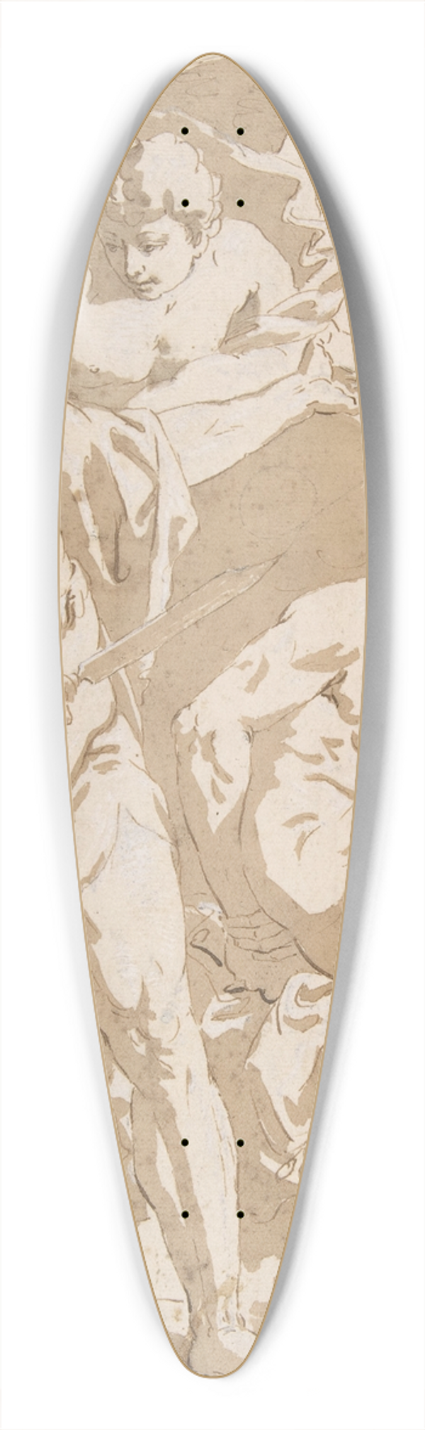 Johann Carl Loth - The Sacrifice of Isaac 39.3 inch art pintail longboard deck
