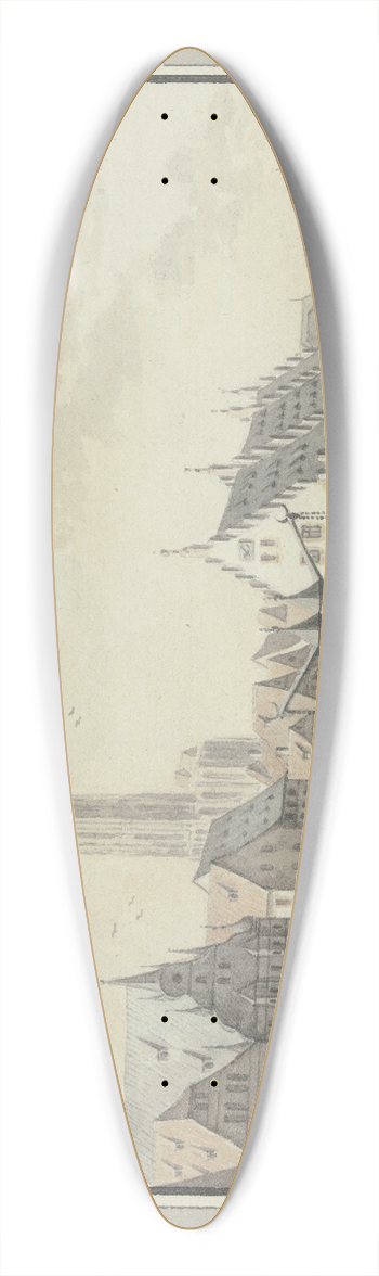 Johann Caspar Zehender - Der Straburger Kranen 39.3 inch art pintail longboard deck