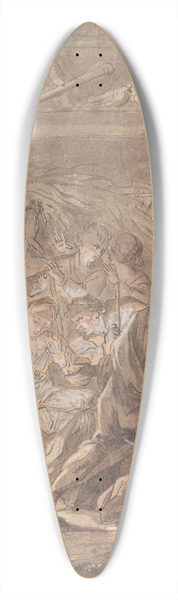 Johann Daniel Preissler - Adoration of the Shepards 39.3 inch art pintail longboard deck
