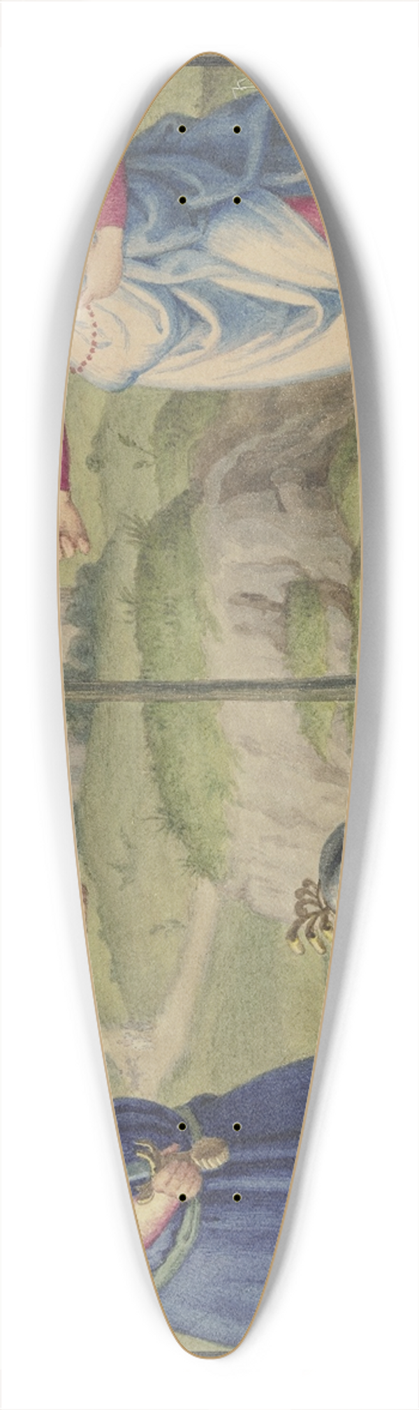 Johann David Passavant - The knights dream 39.3 inch art pintail longboard deck