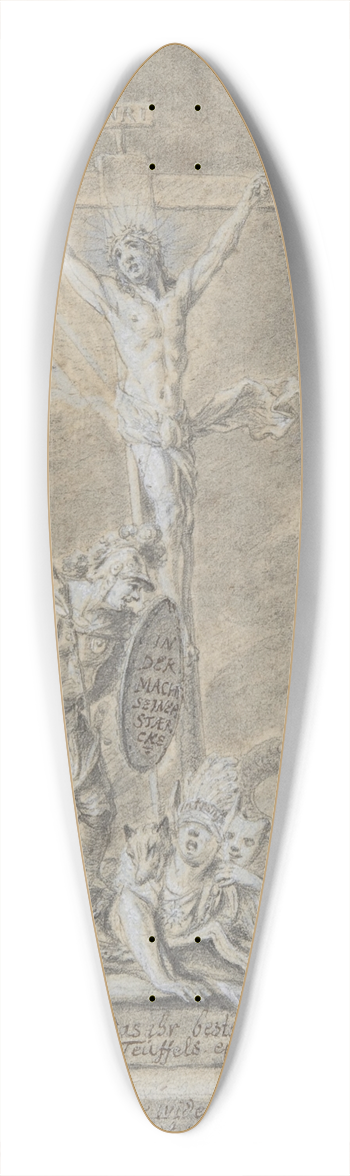 Johann Elias Ridinger - Allegory of Christian Virtues 39.3 inch art pintail longboard deck