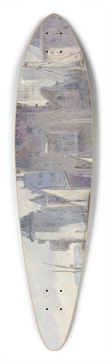 Johannes Bosboom - Gezicht te Koblenz 39.3 inch art pintail longboard deck