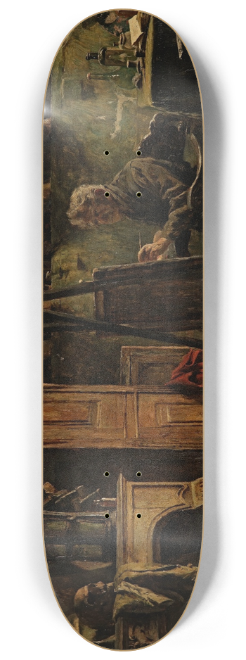 Charles Mertens - Workshop of a Painter 8.25 inch art skate deck