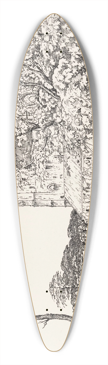 Johannes Frederik Engelbert ten Klooster - De Grote Kerk te Veere 39.3 inch art pintail longboard deck