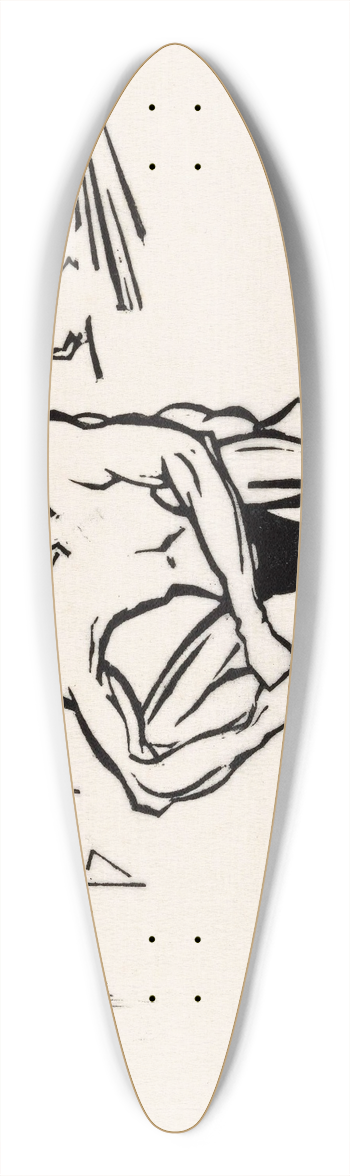 Johannes Frederik Engelbert ten Klooster - Papoea 39.3 inch art pintail longboard deck