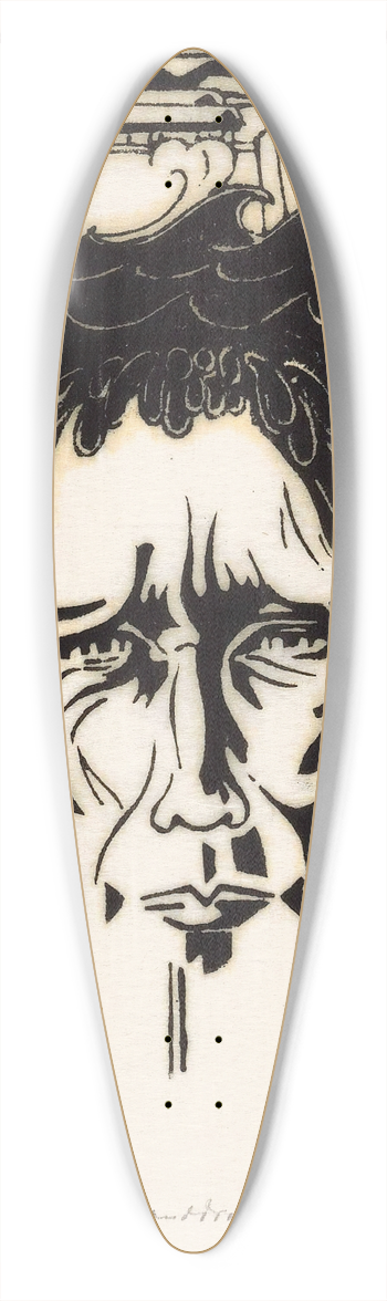 Johannes Frederik Engelbert ten Klooster - Papoea 39.3 inch art pintail longboard deck