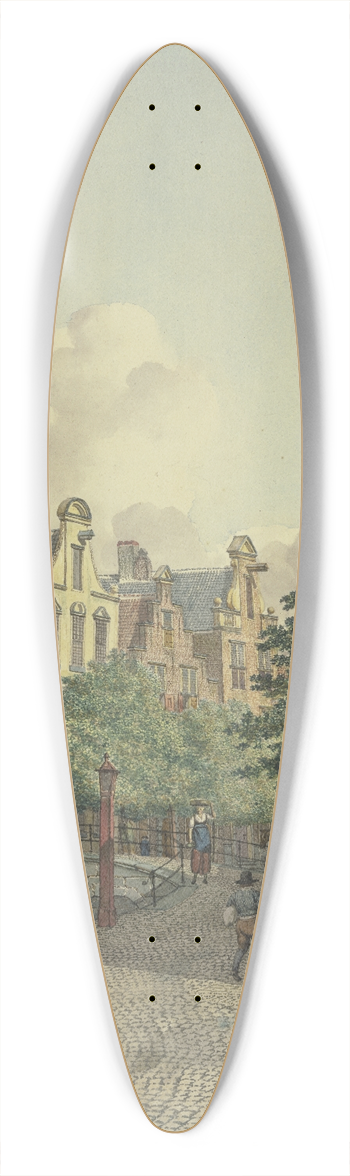 Johannes Huibert Prins - Steinerne Brcke, rechts ein Kaufladen 39.3 inch art pintail longboard deck