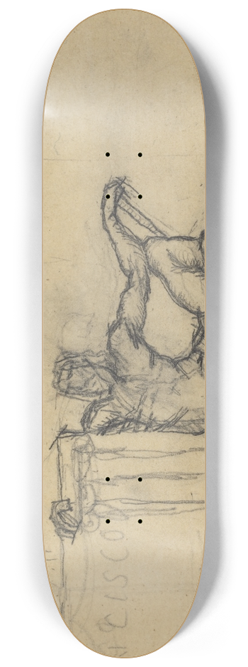 Charles Meryon - Seated Male Figure for San Francisco 8.25 inch art skate deck