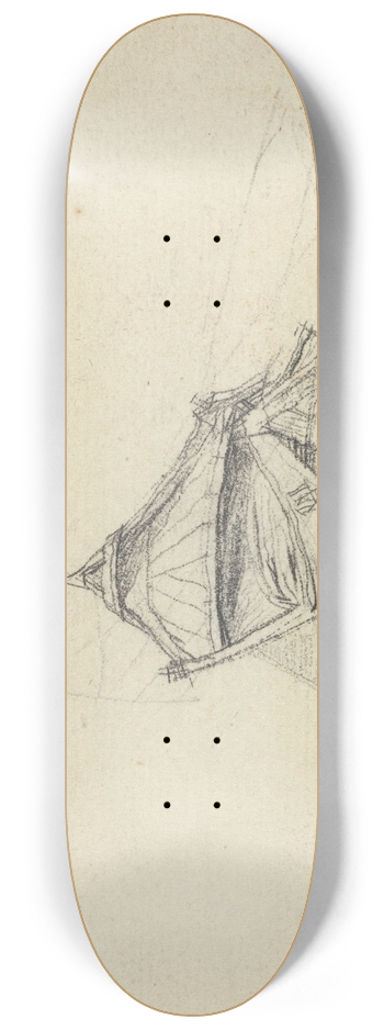 Charles Meryon - Seine Boat for Le Pont-au-Change 8.25 inch art skate deck