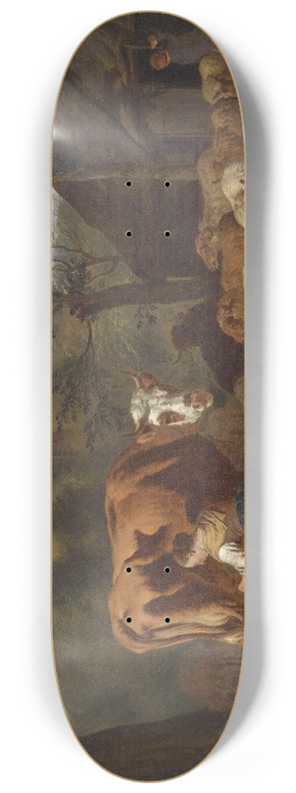 Adriaen van de Velde - Melkende Magd 8.25 inch art skate deck