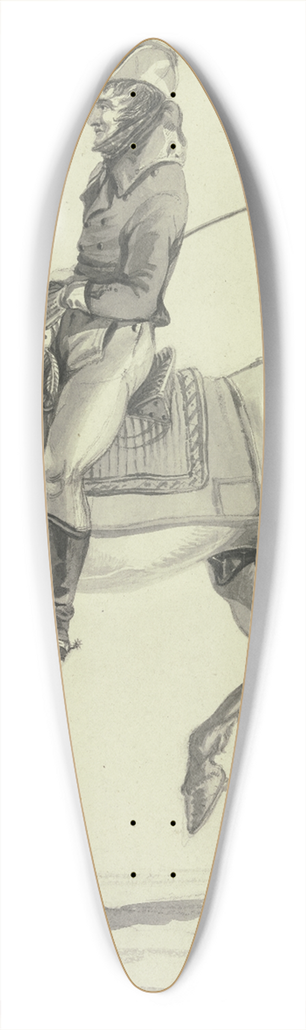 Johannes Vinkeles - Ein Piqueur zu Pferde 39.3 inch art pintail longboard deck
