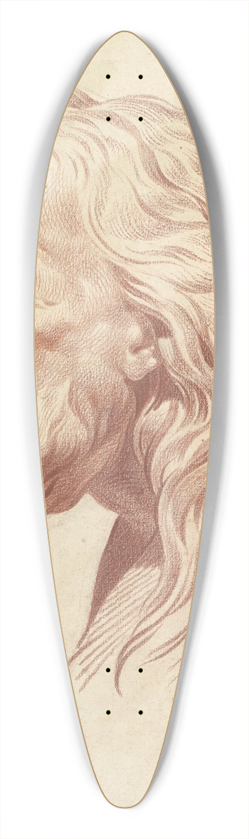 Johann Evangelist Kastner - Head of a Bearded Old Man in Profile to the Right 39.3 inch art pintail longboard deck