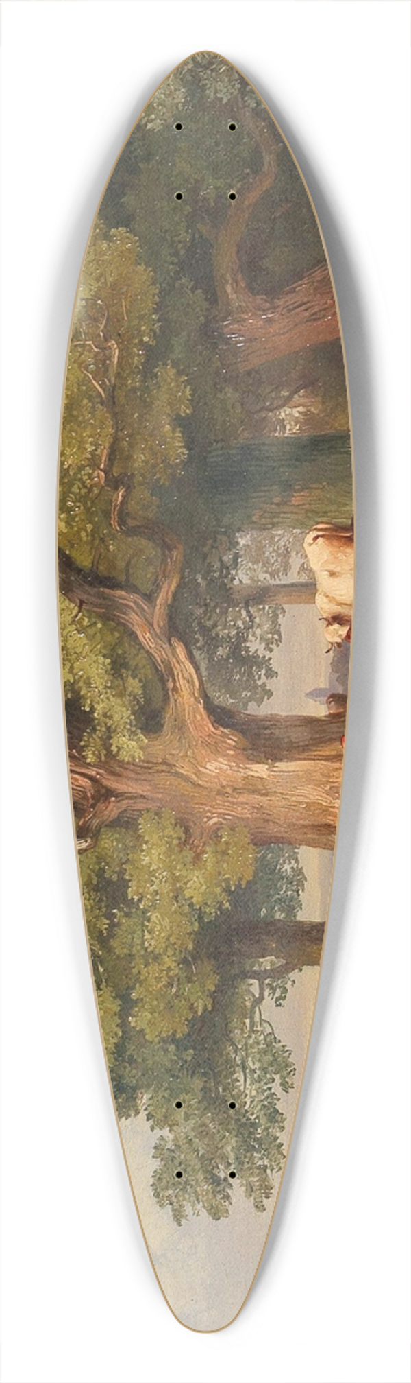 Johann Fischbach - Landscape with Cows and Herders 39.3 inch art pintail longboard deck