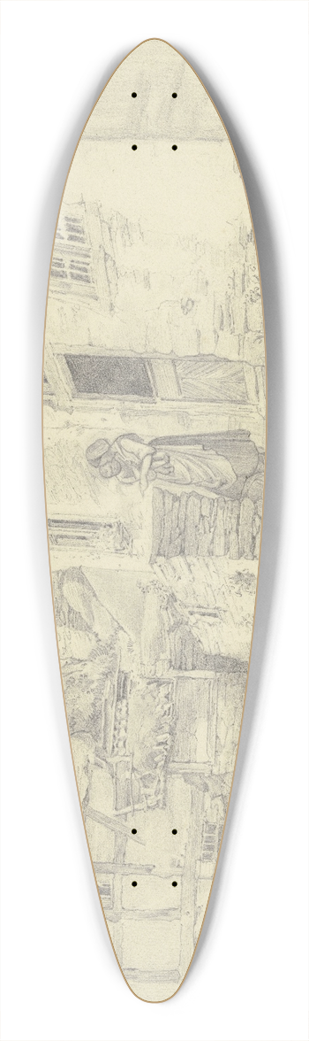Johann Friedrich Hoff - Dielmanns Altenahr an der Ahr 39.3 inch art pintail longboard deck