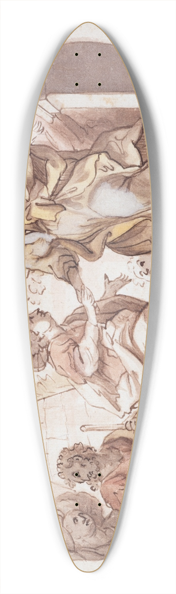 Johann Georg Bergmller - Heimsuchung 39.3 inch art pintail longboard deck
