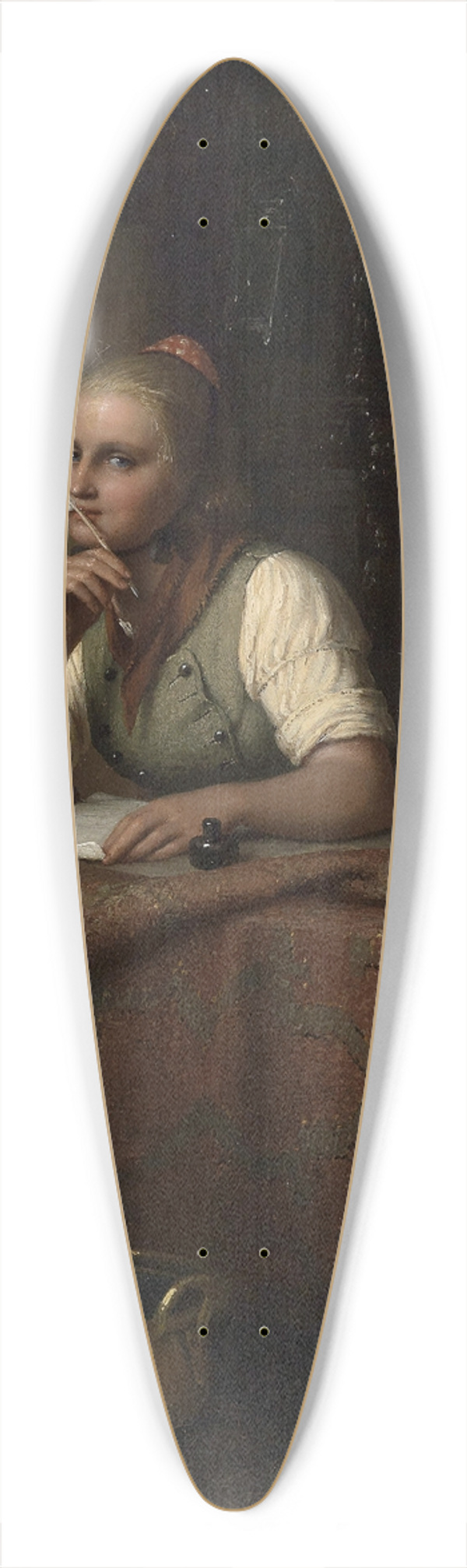 Johann Georg Meyer von Bremen - Der Brief 39.3 inch art pintail longboard deck