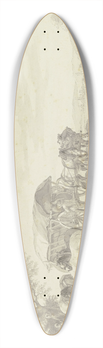 Johann Georg Pforr - Ein mit Scken beladener Lastwagen auf dem Feld unter einem Baum 39.3 inch art pintail longboard deck