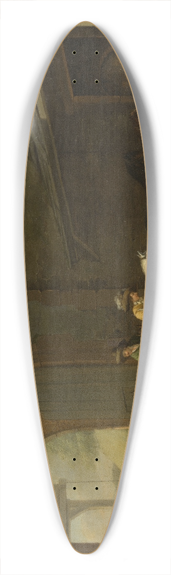Johann Georg Pforr - Horsemen at the Blacksmiths 39.3 inch art pintail longboard deck