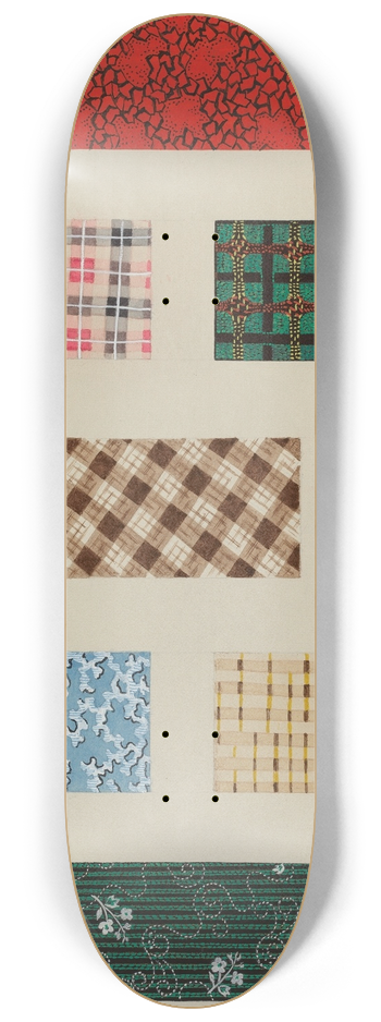 Charles Moss - Quilt Patches 8.25 inch art skate deck