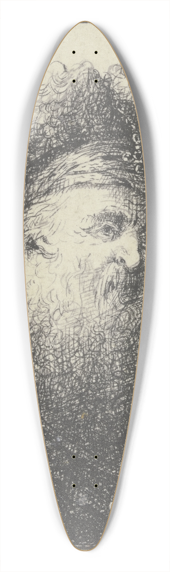 Johann Georg Trautmann - Kopf eines Orientalen nach rechts 39.3 inch art pintail longboard deck