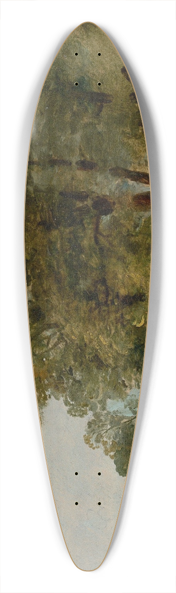 Johann Georg von Dillis - Praterinsel in Mnchen 39.3 inch art pintail longboard deck