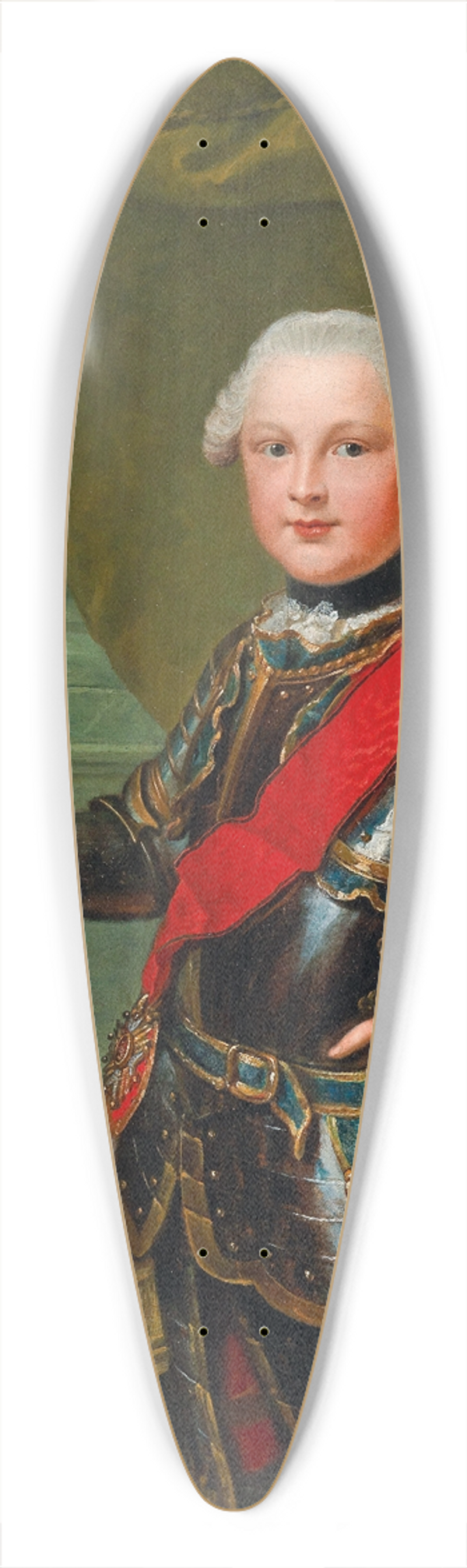 Johann Georg Ziesenis - Portrait Of Duke Carl II August Of Pfalz-Zweibrcken As Hereditary Prince Of Bavaria 39.3 inch art pintail longboard deck