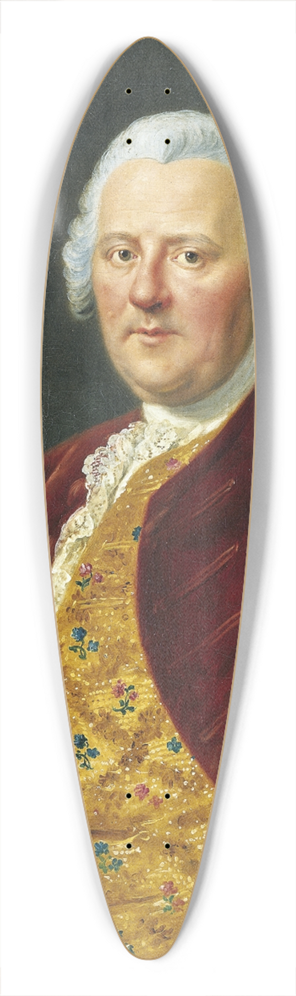 Johann Georg Ziesenis - Portrait of Johann Maximilian von Holzhausen 39.3 inch art pintail longboard deck