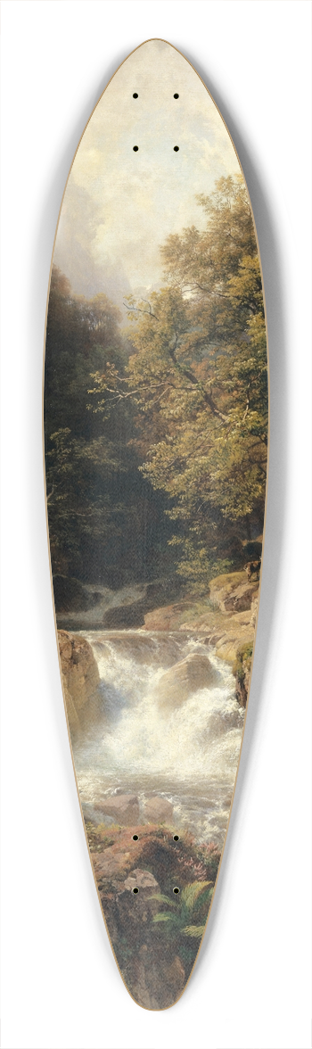 Johann Gottfried Steffan - Landscape with Motifs from the Murgtal by the Walensee 39.3 inch art pintail longboard deck