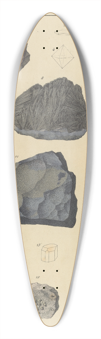 Johann Gottlob Kurr - Plate XXII: Molybdenum Ores, Chrome Ores, Antimony Ores, Arsenic Ores 39.3 inch art pintail longboard deck