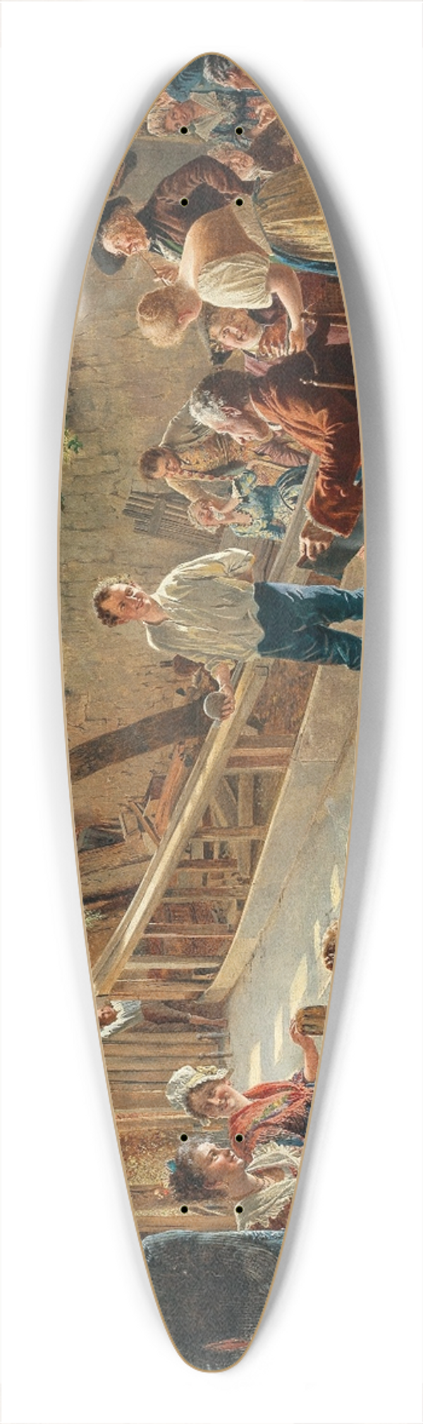 Johann Hamza - The Bowling Alley 39.3 inch art pintail longboard deck